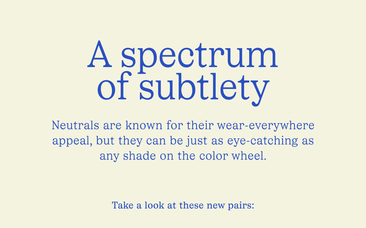 A spectrum of subtlety