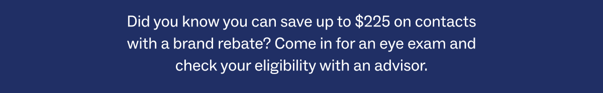 Cash back on contacts