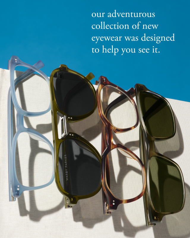 our adventurous collection of new eyewear