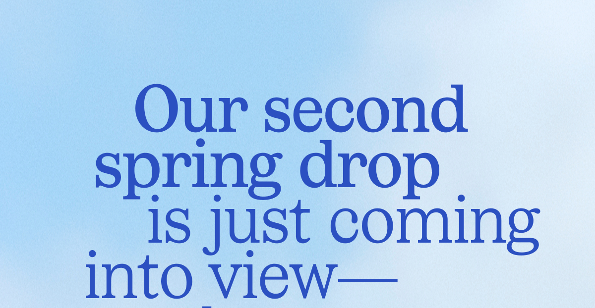 Our second spring drop