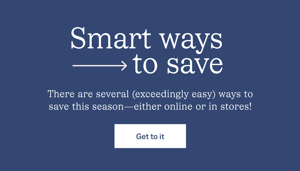Smart ways to save