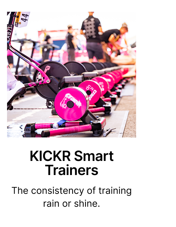 KICKR Smart Trainers | The consistency of training rain or shine.