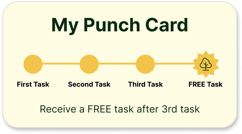 My Punch Card - Receive a free task after 3rd task