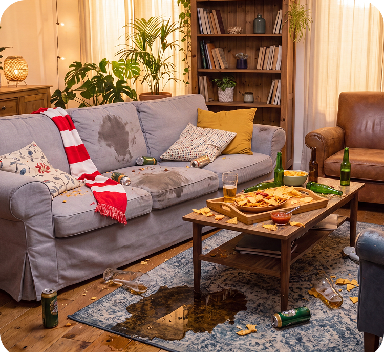 Hosted the match? Bet your place looks like this