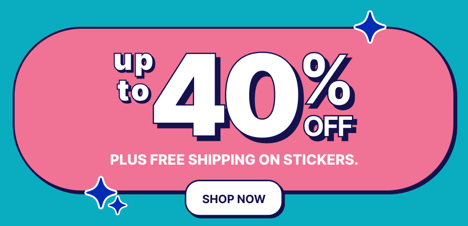 Up to 40% Off Sitewide + Free Shipping on Stickers