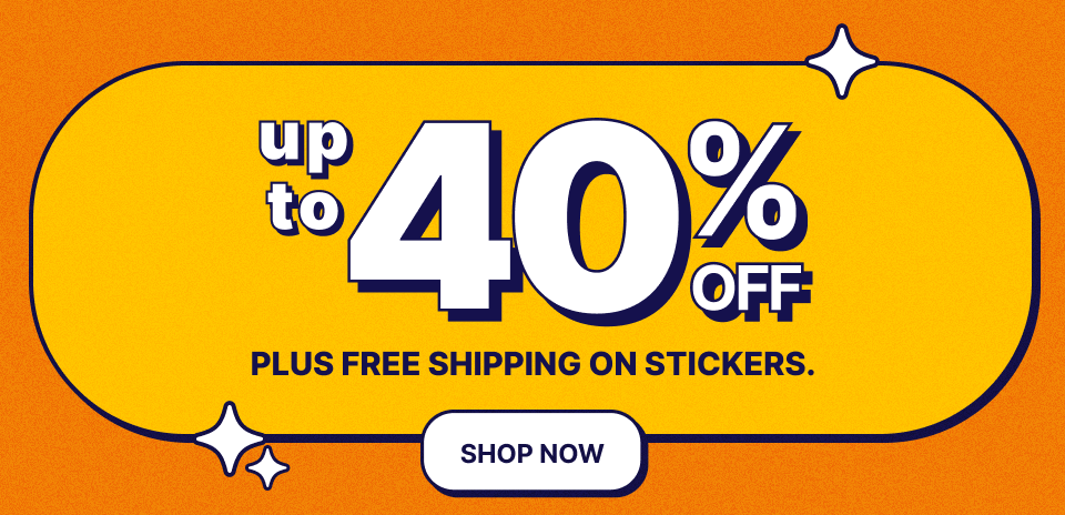 Up to 40% Off Sitewide + Free Shipping on Stickers