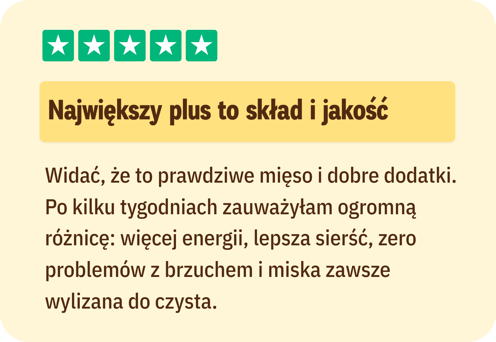 Największy plus to skład i jakość