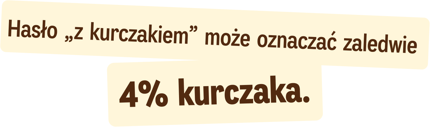 Hasło „z kurczakiem” może oznaczać zaledwie 4% kurczaka. Reszta to zagadka.