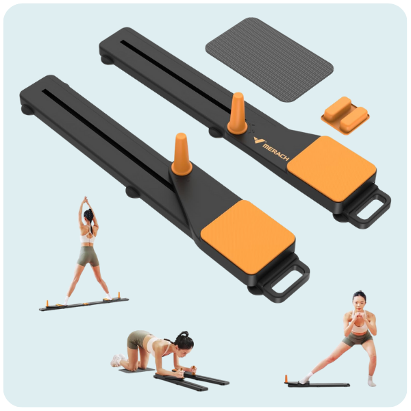 MERACH Pilates Board, Multifunctional Abdominal Plate, Detachable Ab Trainer Machine with Anti-Slip Design, Portable Pilates Reformer for Core Workouts,...