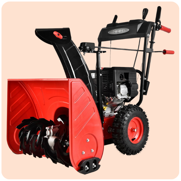 PowerSmart 26-Inch Self Propelled Two-Stage Snow Blower Gas Powered 212cc Engine with Electric Start, LED Headlight