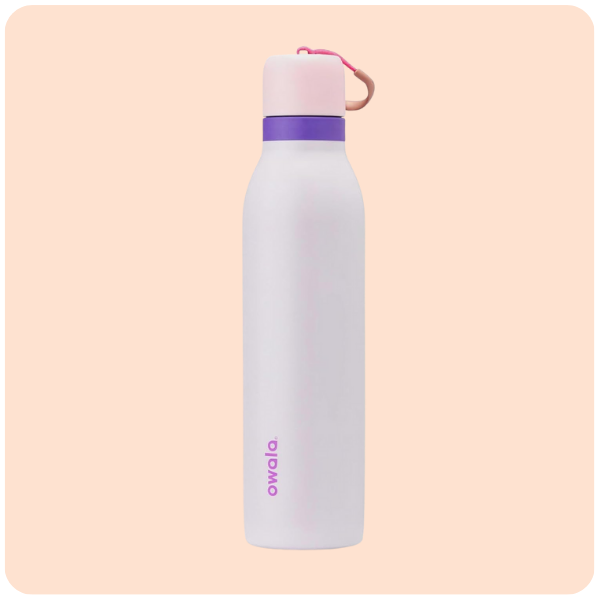 Owala FreeSip Twist Insulated Stainless Steel Water Bottle with Straw for Sports and Travel, BPA-Free, 24-oz, Pink/Purple (Dreamy Field) | Insulated, with...