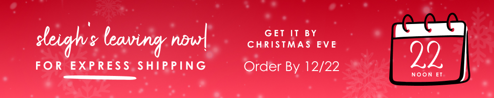 Get in time for Christmas | Order express shipping by noon on 12/22 to get it by Christmas