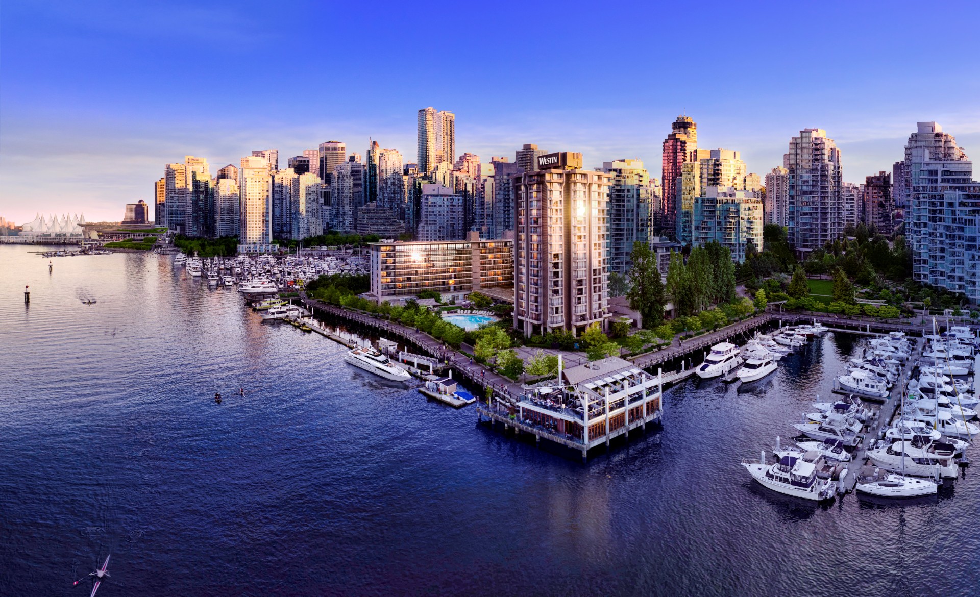 Westin Vancouver from the air