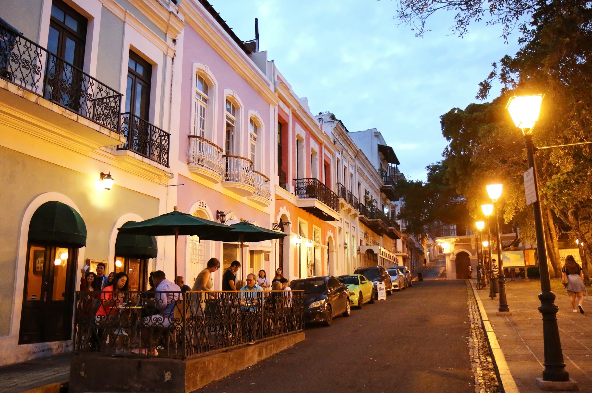 Nighttime scene in San Juan, Puerto Rico