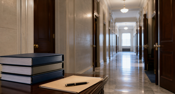 Corridor of office doors