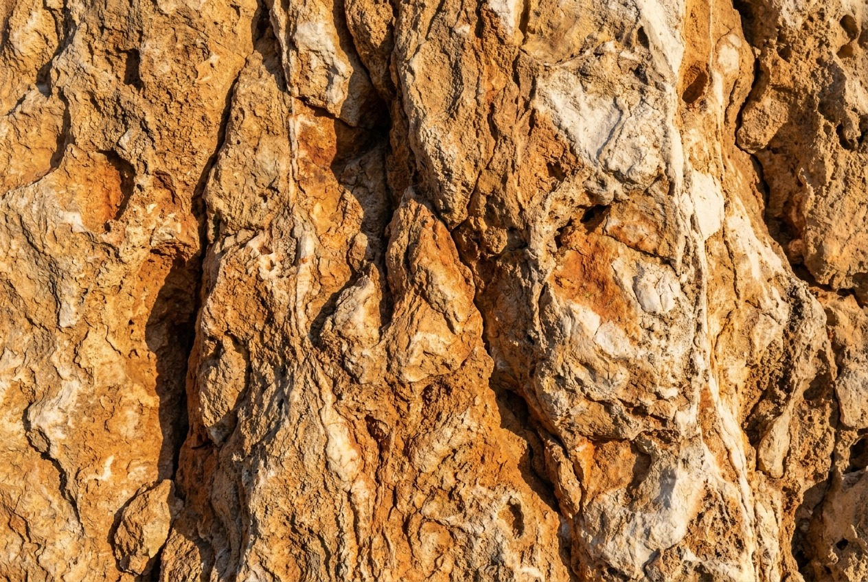 Limestone rock face detail