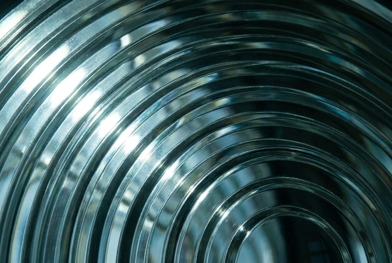 Fresnel lens glass rings