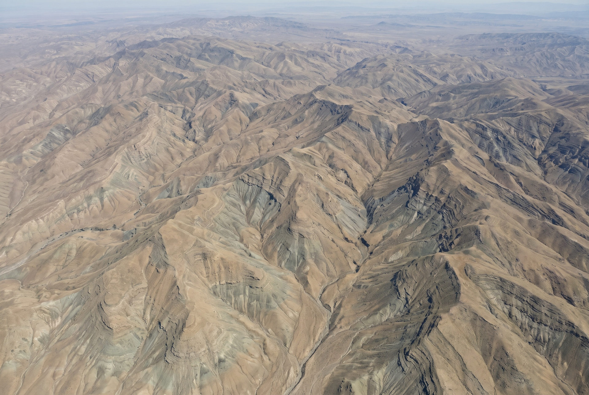 Aerial survey of ridgelines