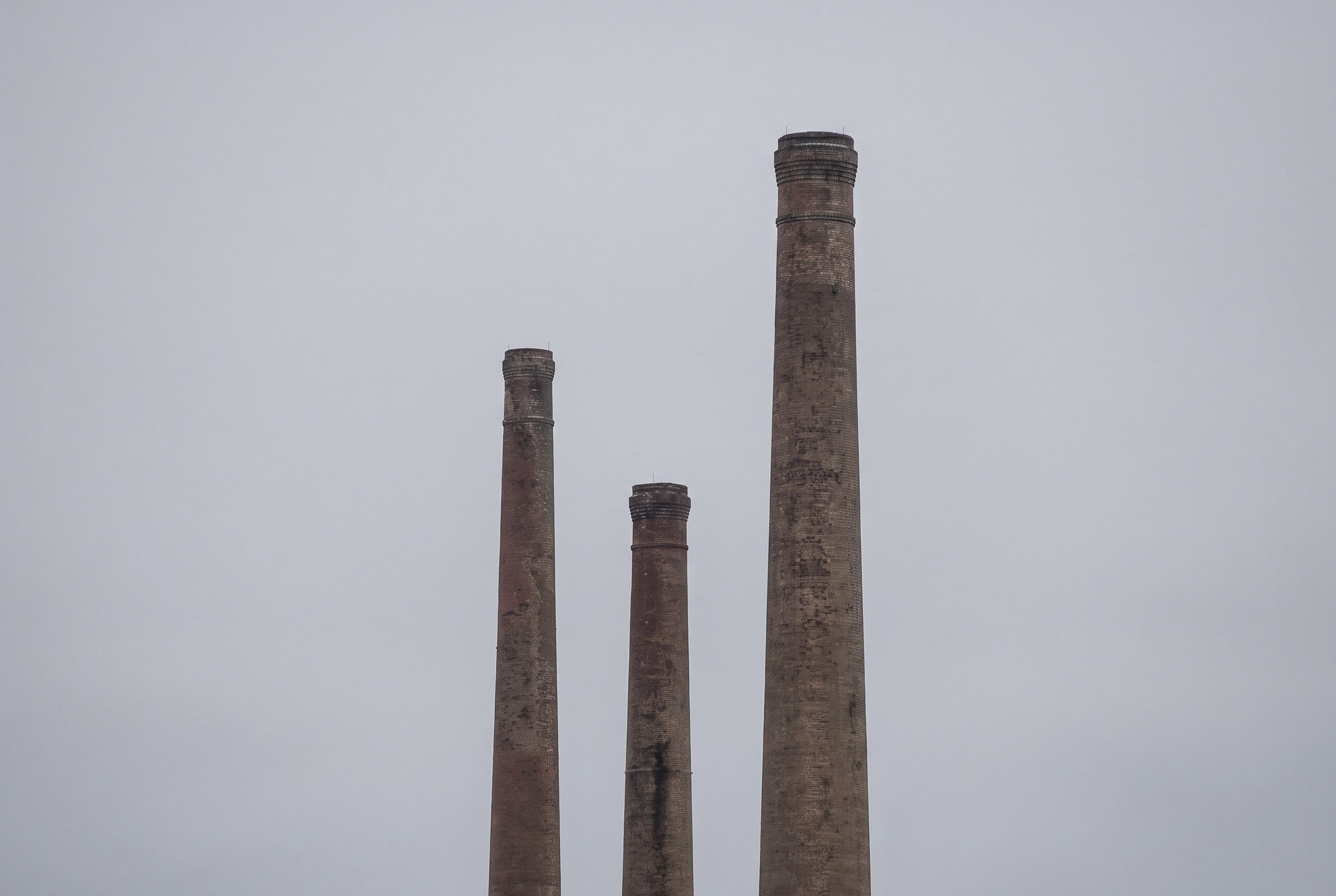 Three brick smokestacks