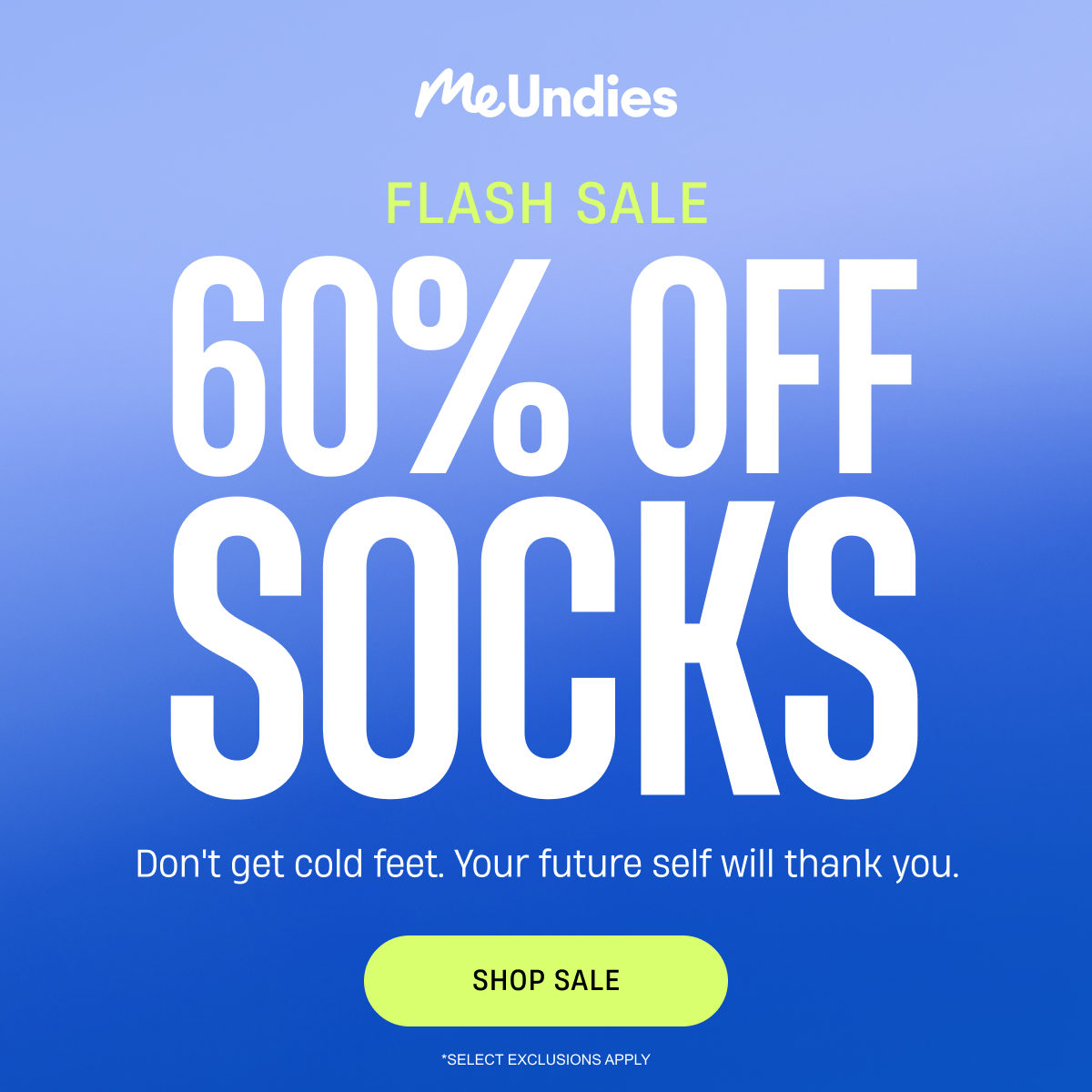 MeUndies | Flash sale | 60% Off Socks | Shop now