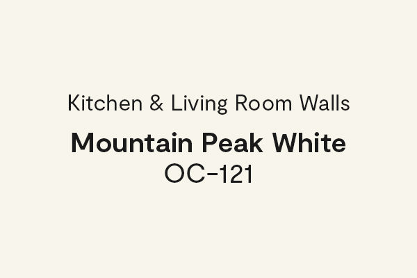 Living Room & Kitchen Walls - Mountain Peak White OC-121