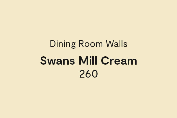 Dining Room Walls - Swans Mill Cream 260