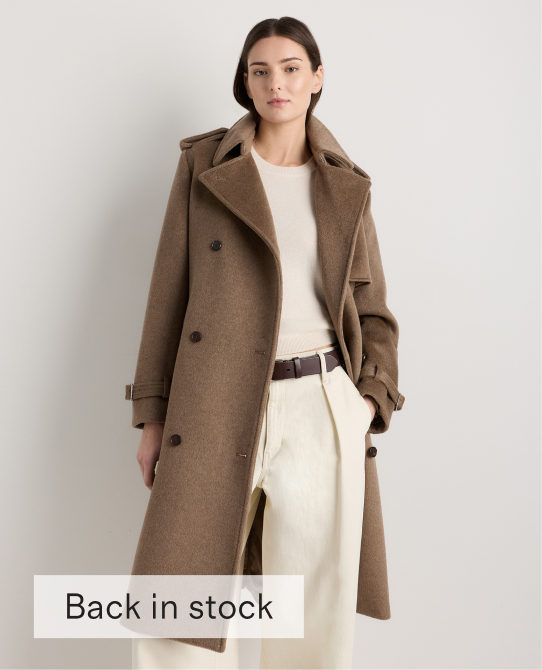 100% Mongolian Cashmere Trench Coat