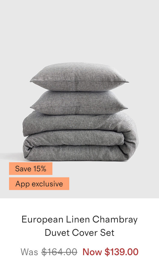 European Linen Chambray Duvet Cover Set