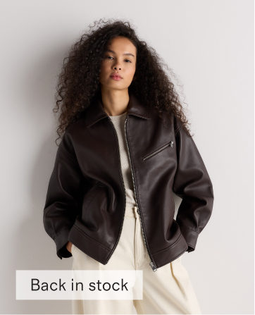 100% Leather Oversized Bomber Jacket