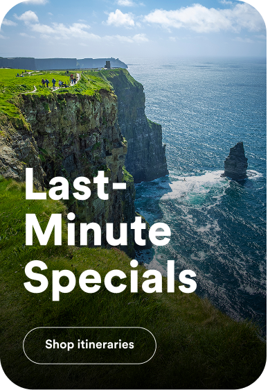 Last-Minute Specials category. Opens last-minute travel deals.