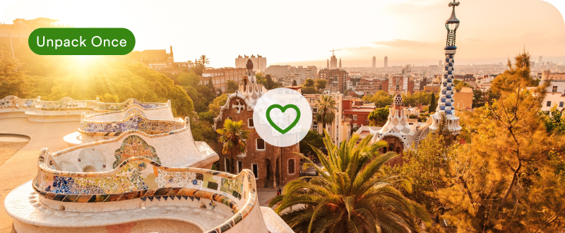 Park Güell, Barcelona, with wish list heart — explore A Week in Barcelona tour