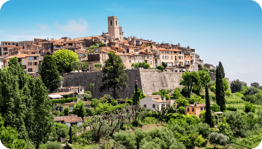 Hilltop village of Saint-Paul-de-Vence on the French Riviera; opens 3 hidden gems on the French Riviera article