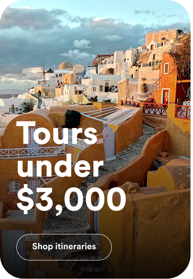 Tours under $3,000 category. Opens filtered tour results.