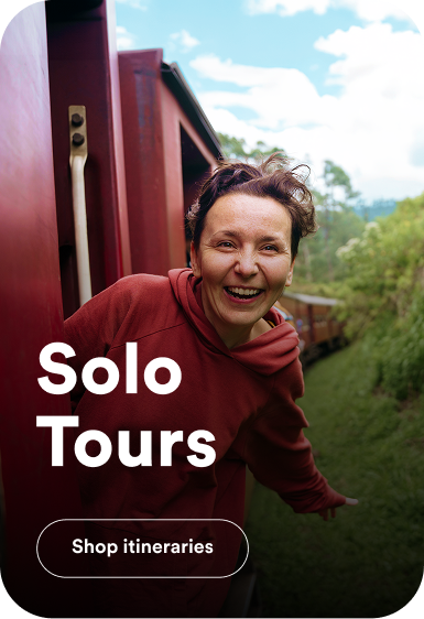 Solo Tours category. Opens solo travel tours.