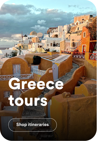 Greece tours category. Opens Greece travel deals.