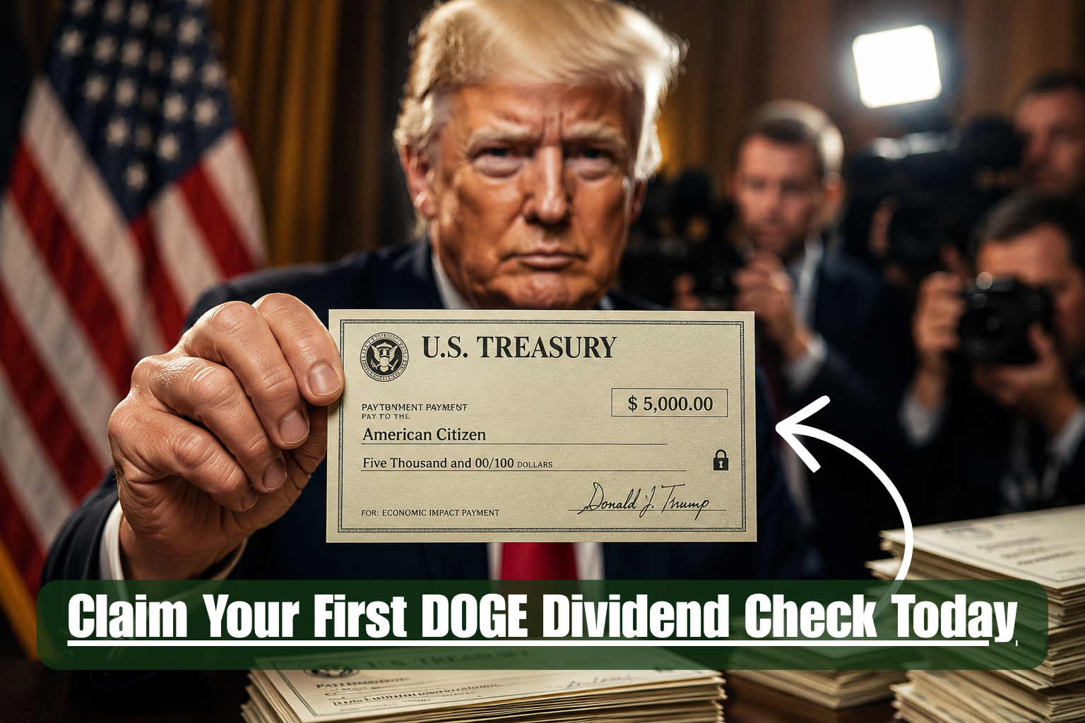 Image Trump's check