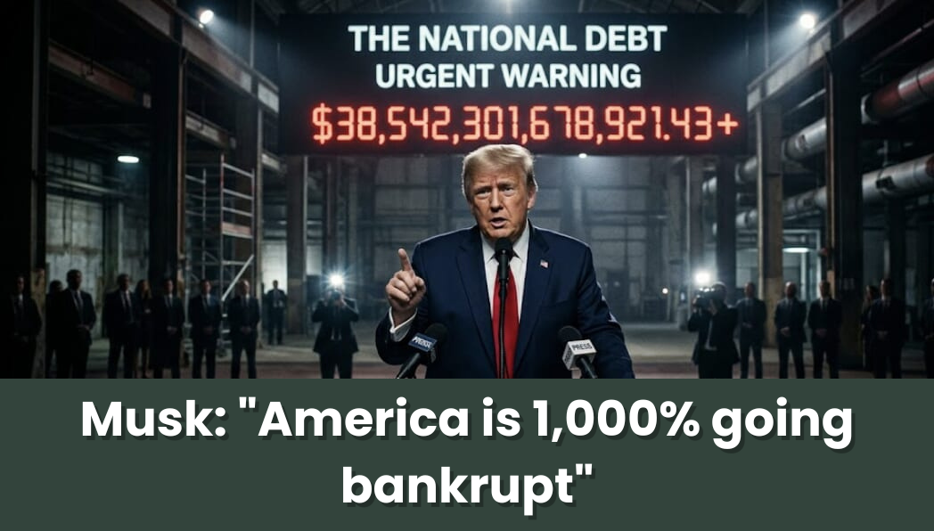 Donald Trump speaking national debt display