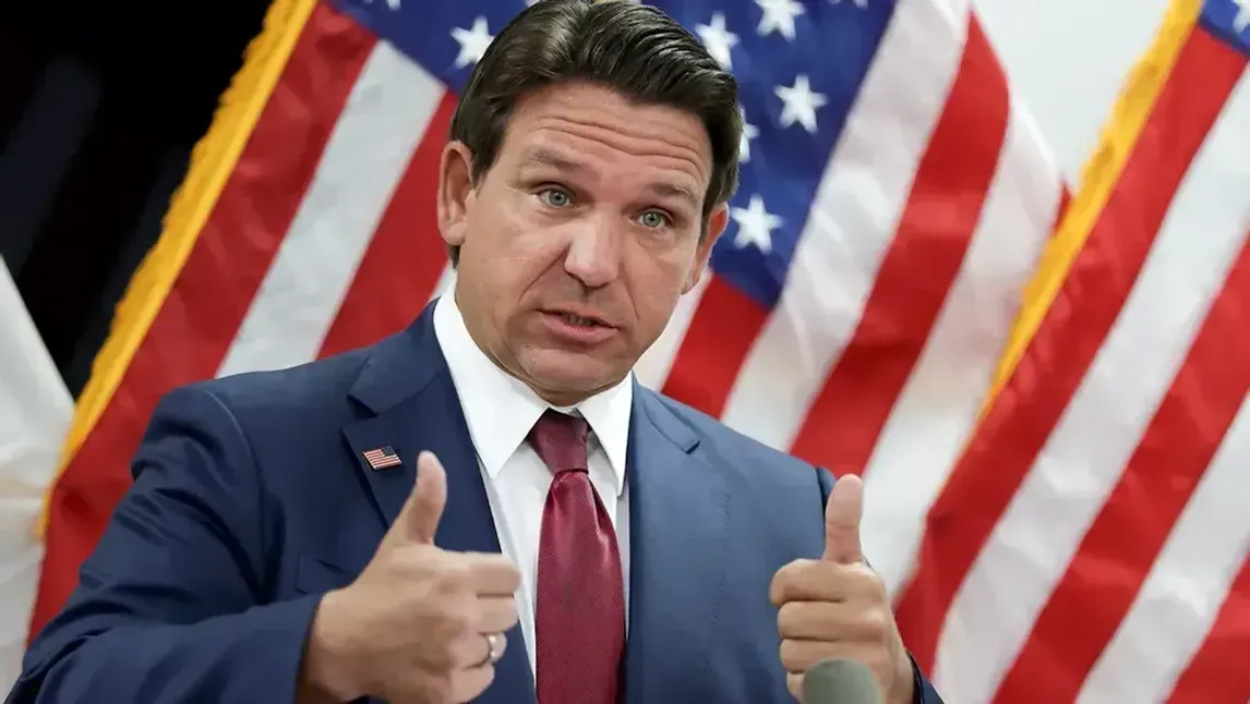 Florida Capitol building and Governor Ron DeSantis