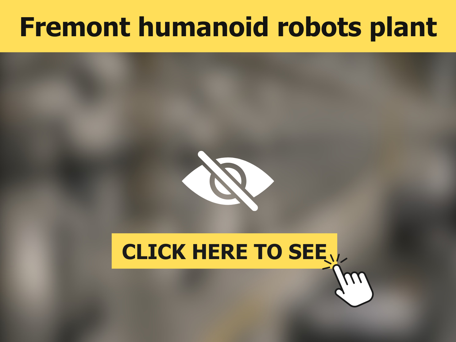 Humanoid robots hanging on a factory assembly line