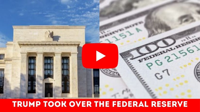 Building beside close-up US $100 bills.