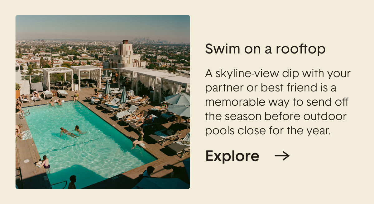 Swim on a rooftop