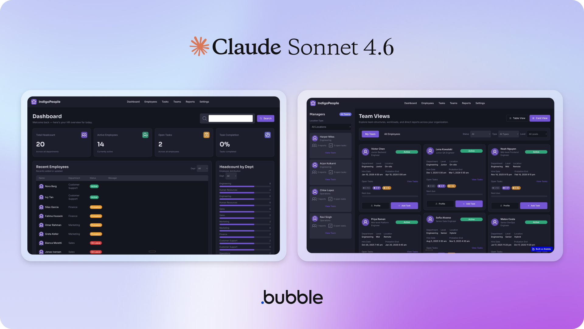 Image depicting updated UI as a result of Bubble integrating Claude's new model. 
