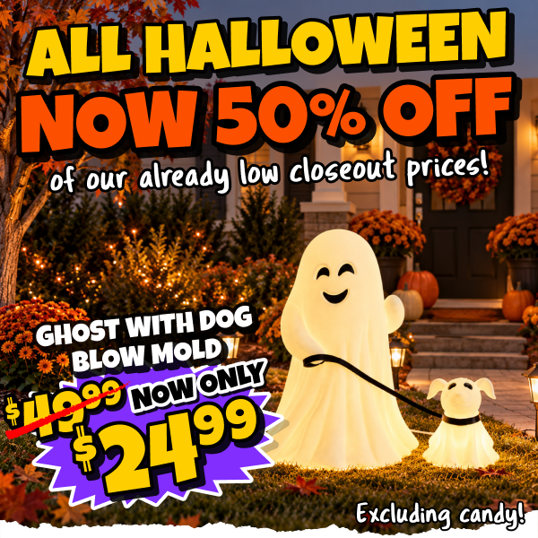 additional 50% off of halloween! excludes candy