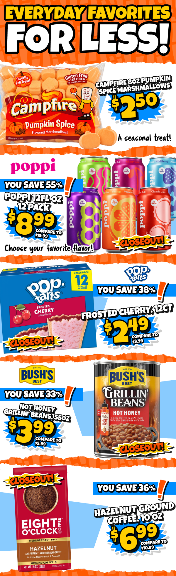 snacks and drinks