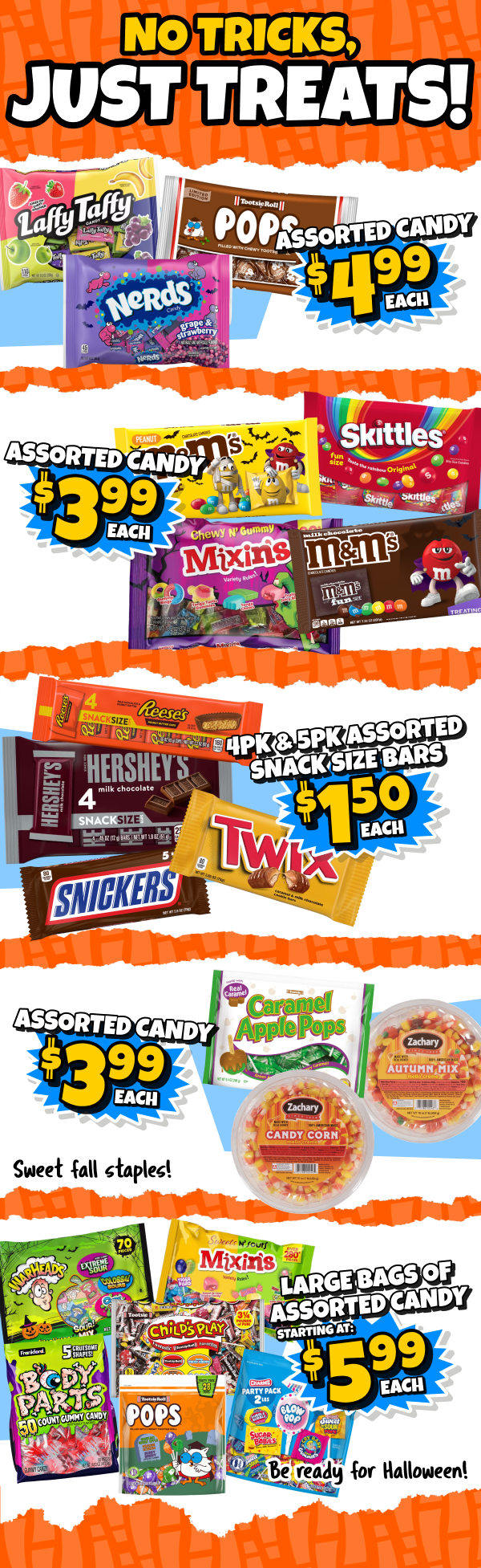 bags of halloween candy