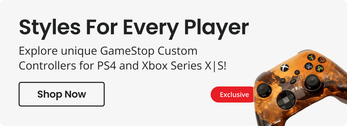 Styles For Every Players | Explore unique GameStop Custom Controllers for PS4 and Xbox Series X|S! | Shop Now