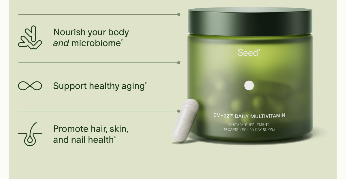 Nourish your body and microbiome° | Support healthy aging° | Promote hair, skin, and nail health°