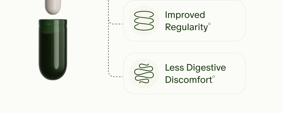 Improved Regularity° | Less Digestive Discomfort°