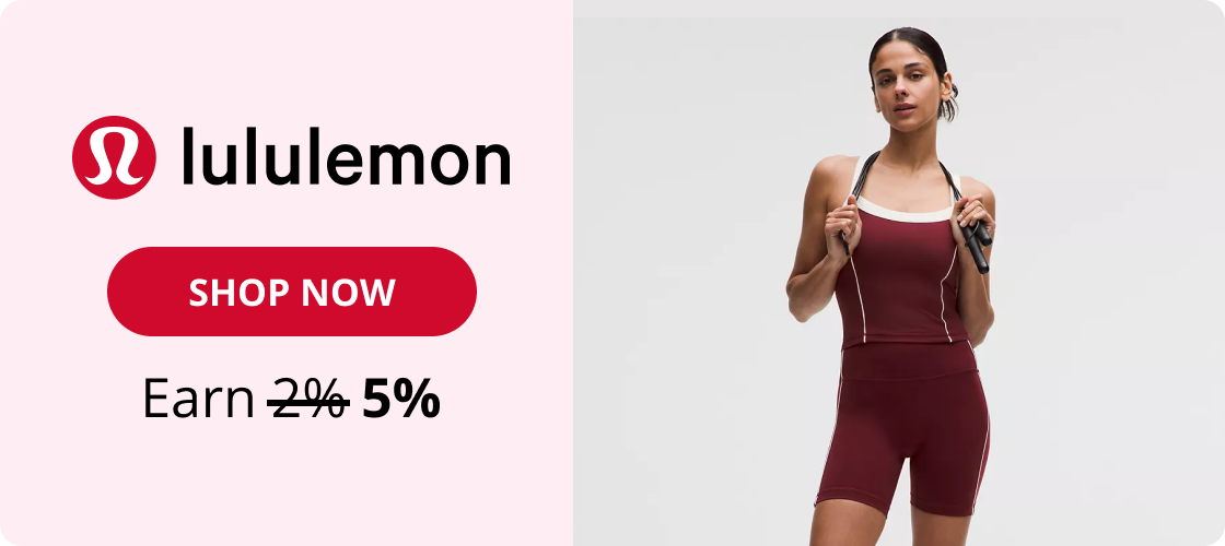 Earn 5% at lululemon