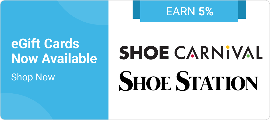 eGift cards now available for Shoe Carnival and Shoe Station